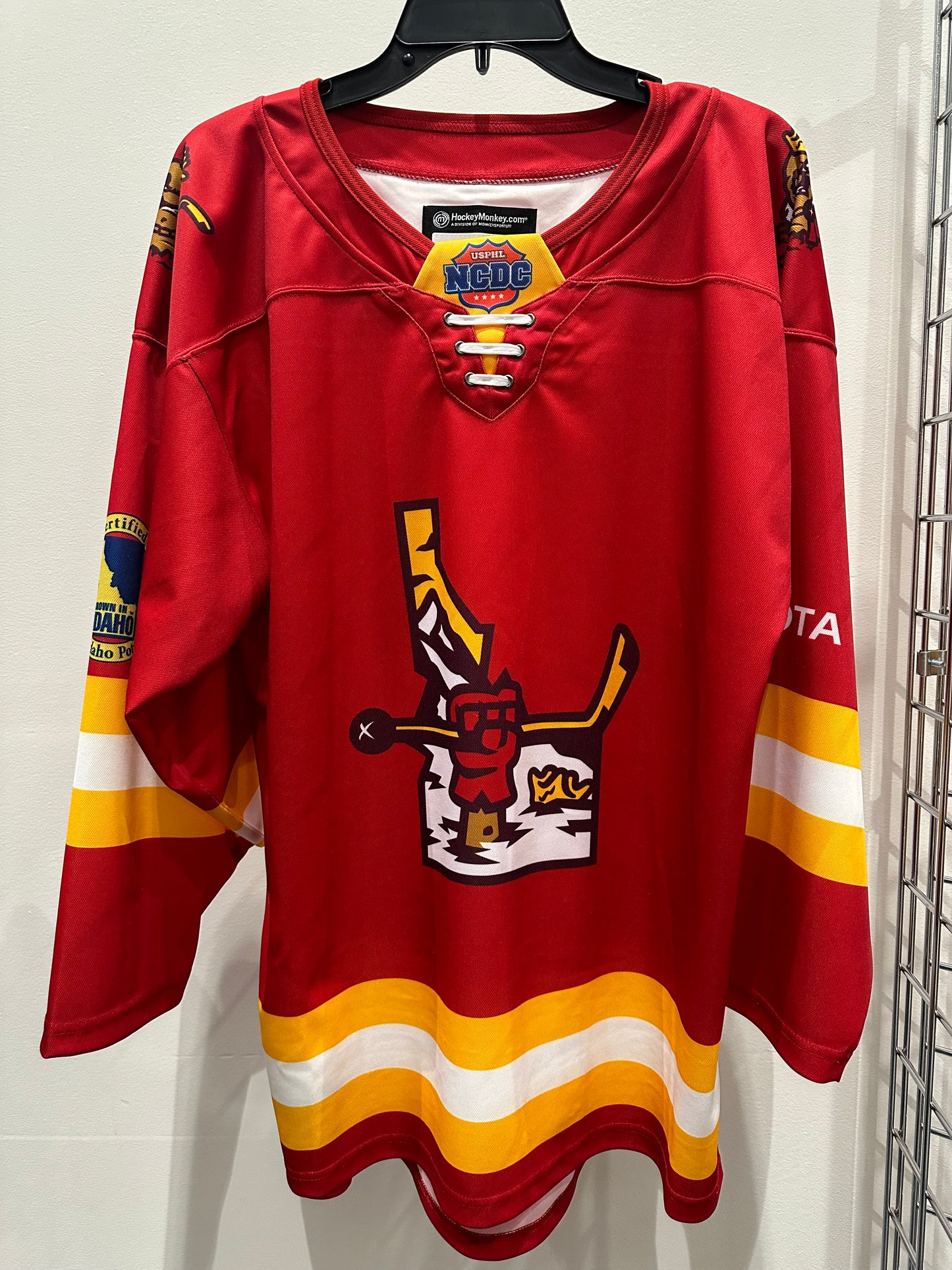 Adult Red Sublimated Replica State LogoJersey