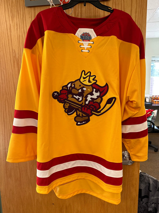 Adult Yellow Stitched Skating Spud 2023/2024 Jersey