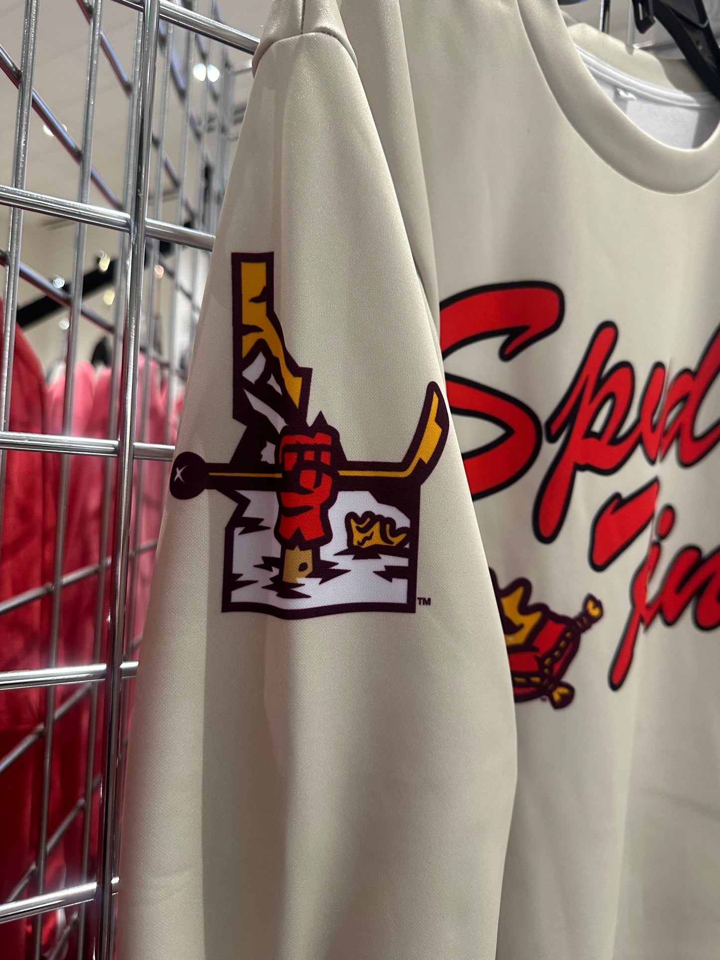 Spud Kings Cream Mock-Jersey Crewneck