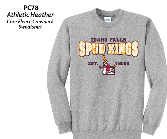 Gray Spud Kings Crewneck Sweatshirt